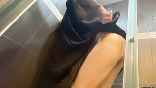 Marina Visconti masturbates in shower with dildo