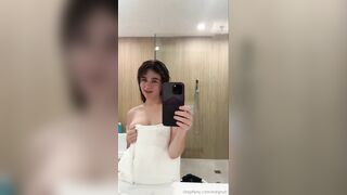 Megnutt02 Topless Bathroom Selfie