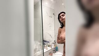Mia Khalifa Wet White T Shirt Shower Tease Big Tits Onlyfans Leak