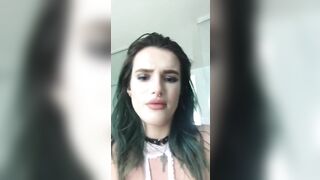 Bella Thorne Insta Live see through Tits