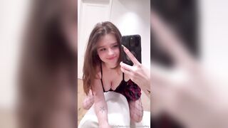 Talissa - Red Skirt on the Couch