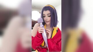 Rynkerbelle Cosplay playing with vibrator