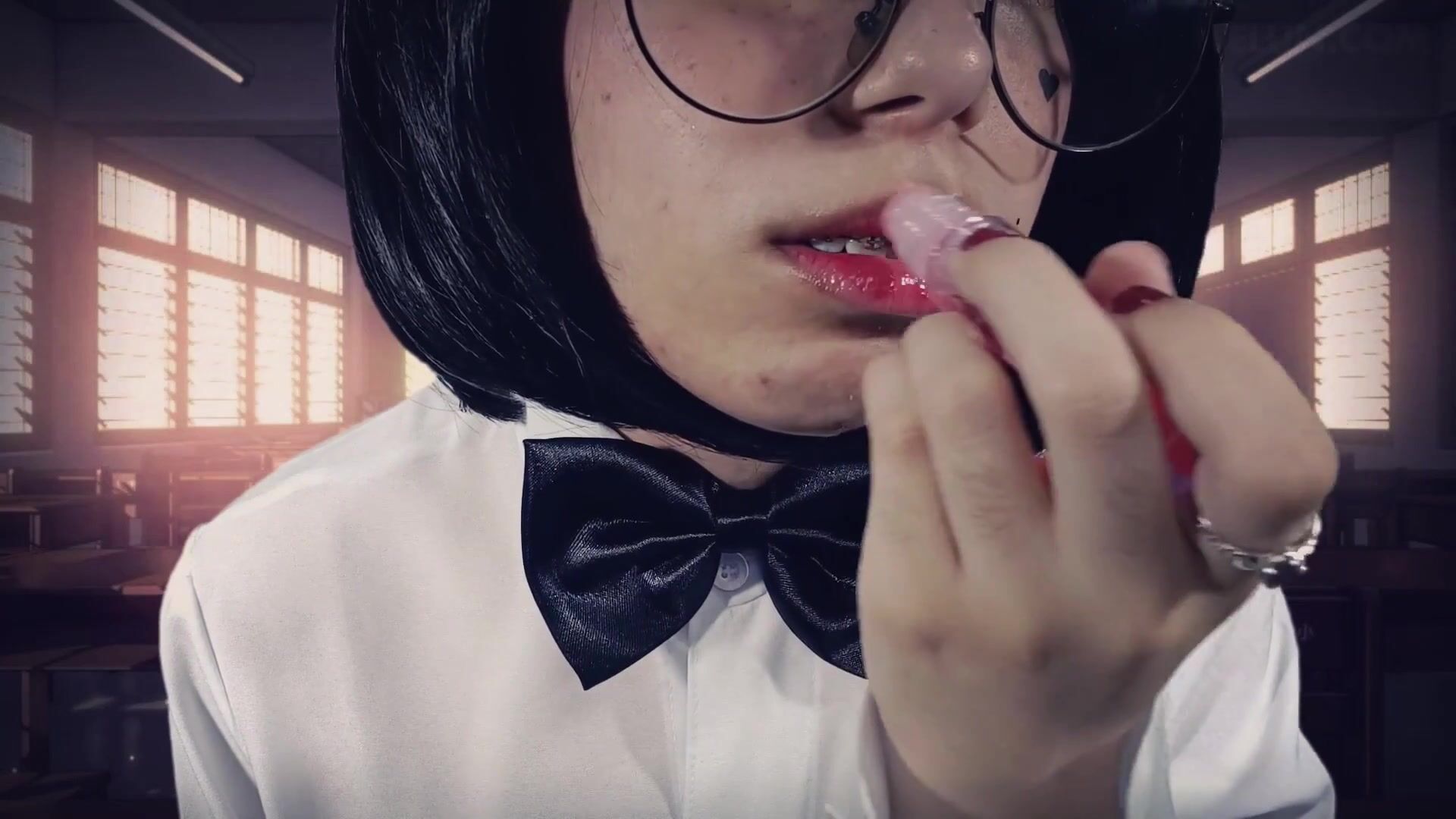 Asmr Lens licking