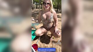 Loira praiana no interior