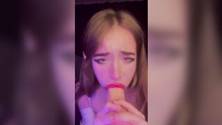 Ahegao girl Ivano4ka teases and sucks your dick