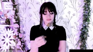 Wednesday Cosplay JOI  Indigo White