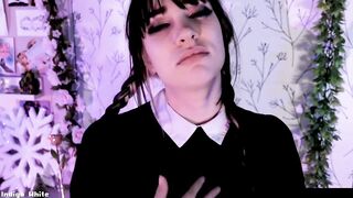 Wednesday Cosplay JOI  Indigo White