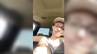 Toystoryandiee OF flash boobs in car