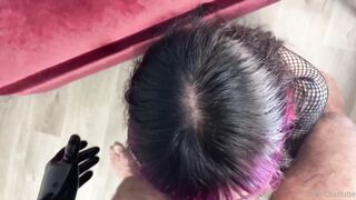 Charlotte Sartre of latex fuck facial