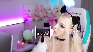 AliceDelish catgirl ear lick asmr
