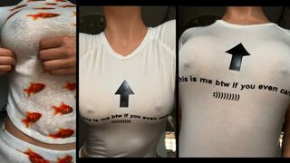 Amanda Cerny - Tight Shirts See Through Boobs & Nipples