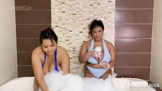 Isa Gomez & Angie Bravo Big Tits In The Jacuzzi