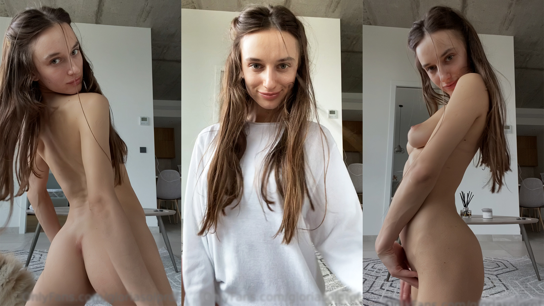 Gloria Sol strips & teases