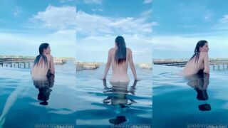 Amanda Cerny Naked Skinny Dip With Butt Crack