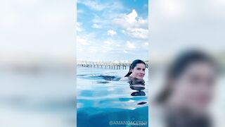 Amanda Cerny Naked Skinny Dip With Butt Crack