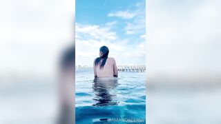 Amanda Cerny Naked Skinny Dip With Butt Crack