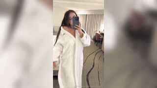 Maddie in the hotel room