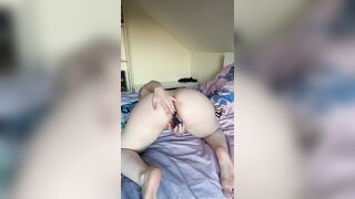 Sarah sexy German PAWG anal plug dildo solo