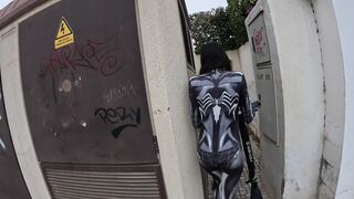 Daring Kiara - Public Risky Sex in SpiderMan Costumes