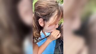 Veronica Perasso (37) Quick Blowjob On Lake