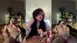 Peachjars 2nd slide my plug in vibrator tease video