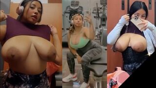 TaniaRamos big tits at the gym