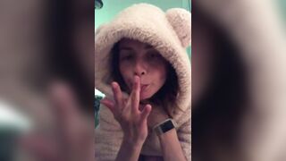 Rare girl taste her own anal juice