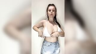 Kikiiscrying bikini try-on