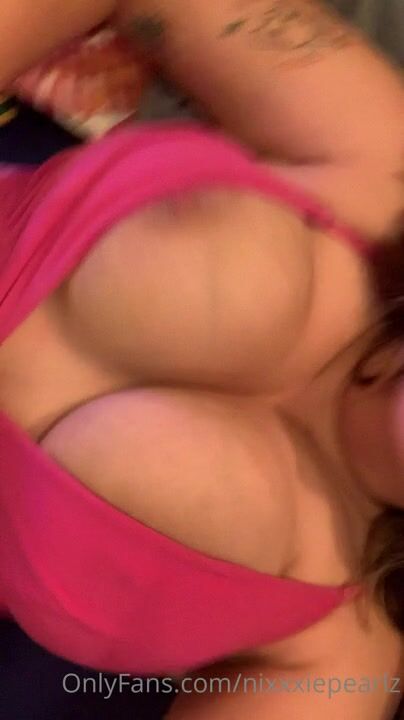 Hot slut sucking tits