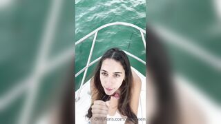 izzy green yacht blowjob