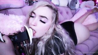 Rose ASMR ear licking