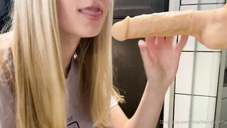 TheCherryBlonde Dildo Blowjob