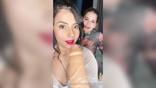 Isabela Ramirez and Aida Cortez II,  dildo sucking