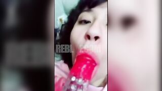 Thriccey dildo bj