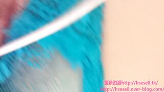 Hot Chinese camgirl masturbates with a lollipop