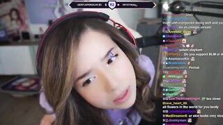 Pokimane staring at the camera JOI