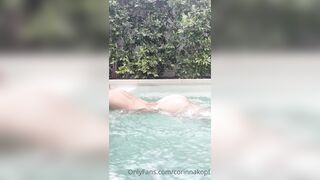 Corinna Kopf nude swimming pool