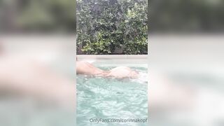 Corinna Kopf nude swimming pool