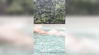 Corinna Kopf nude swimming pool