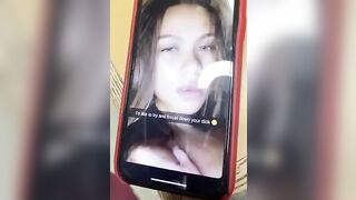 Teen slut play with her tits