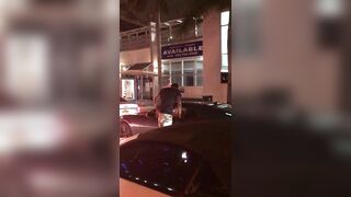 BLONDE THOT BLOWS JOGGER IN TRAFFIC