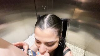 Nadja lapiedra creampied in a public bathroom