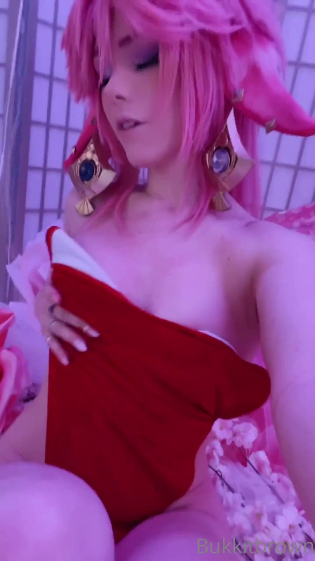Bukkit Brown Yae Miko Cosplay