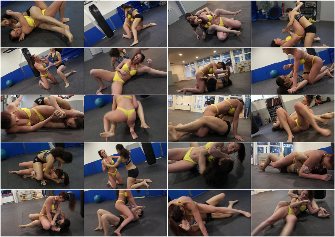 Suzann3 vs Curi3 wrestling