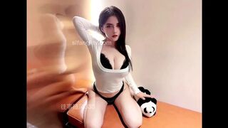 cute asian girl bouncing boobs