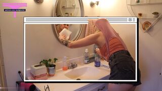 WEDGIECLUB | NERDY EROTIC HIPSTER GIRL WEARS ATOMIC WEDGIE IN PUBLIC DRIVE THRU ENF