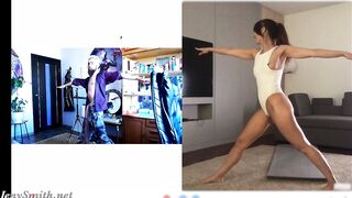 Jeny Smith - Naked Skype Yoga Prank (Remote Vibrator, Anal Plug & Multiple Orgasm)