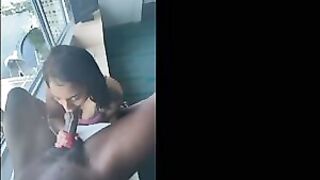 Ghetto couple wife sucks dick
