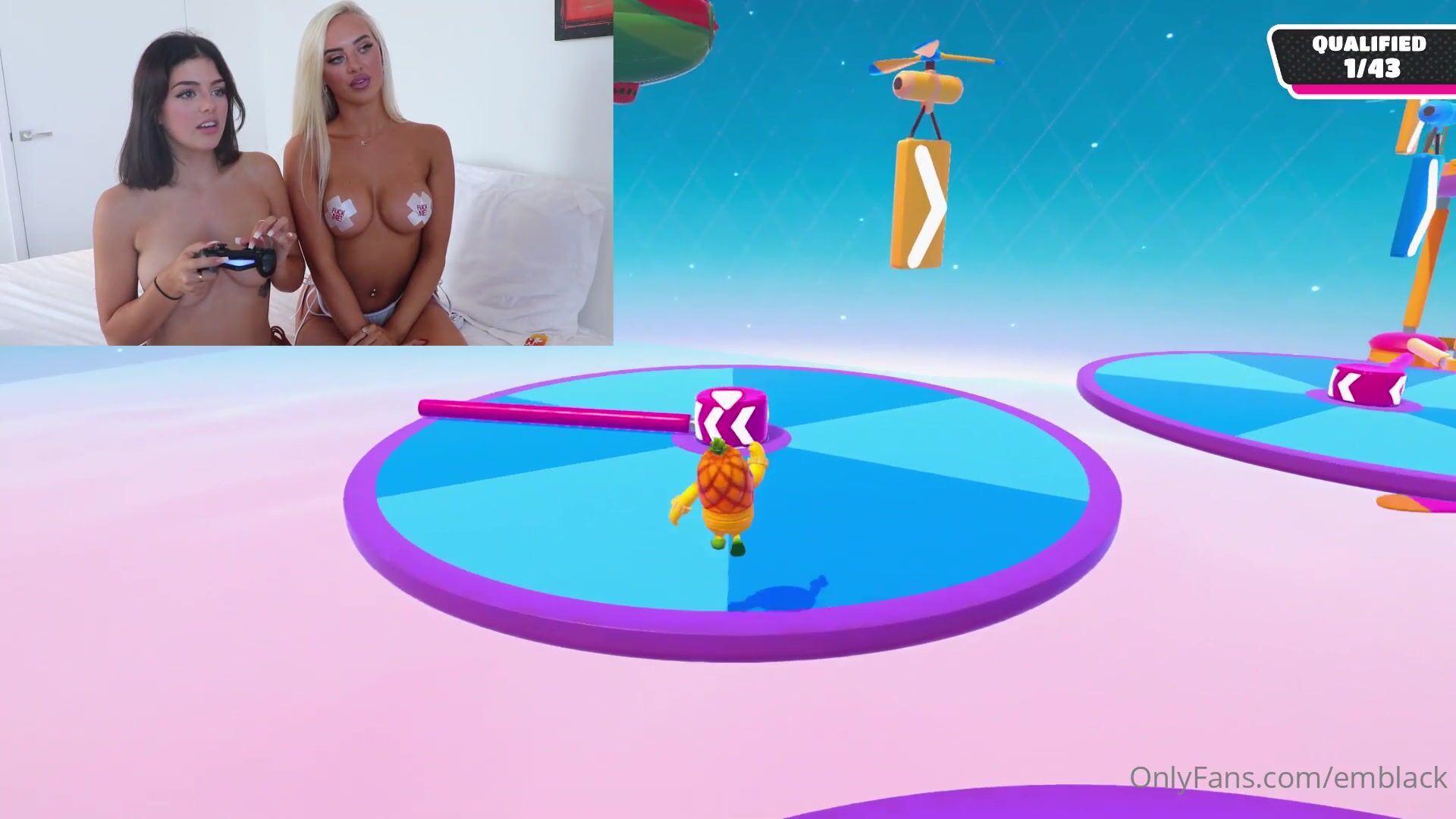 Emily black gg topless gaming strip tease