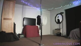 Larkin Love - Pole Dance Riding Creampie